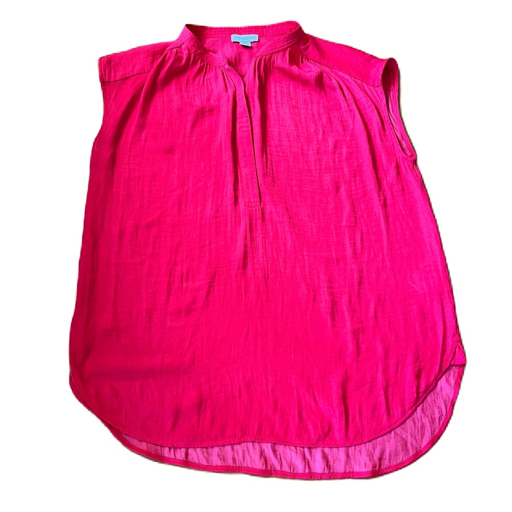 Red Sleeveless Blouse
